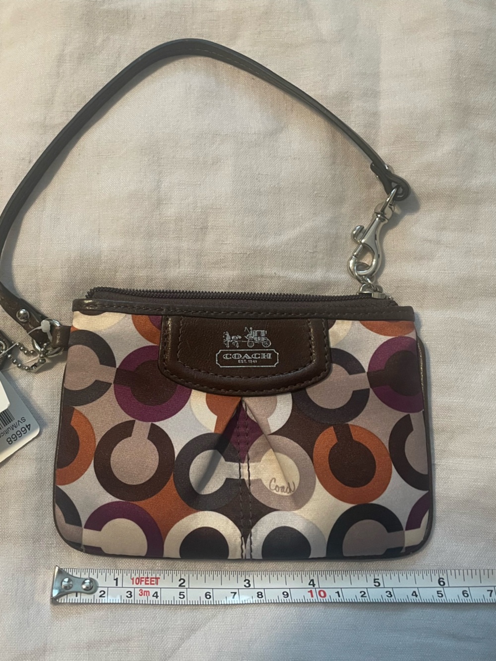 NWT Coach Madison Multicolor Signature C Wristlet Coin Purse - Picture 5 of 8